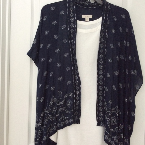 LOFT Accessories - LOFT Kimono Navy Blue Size S/M